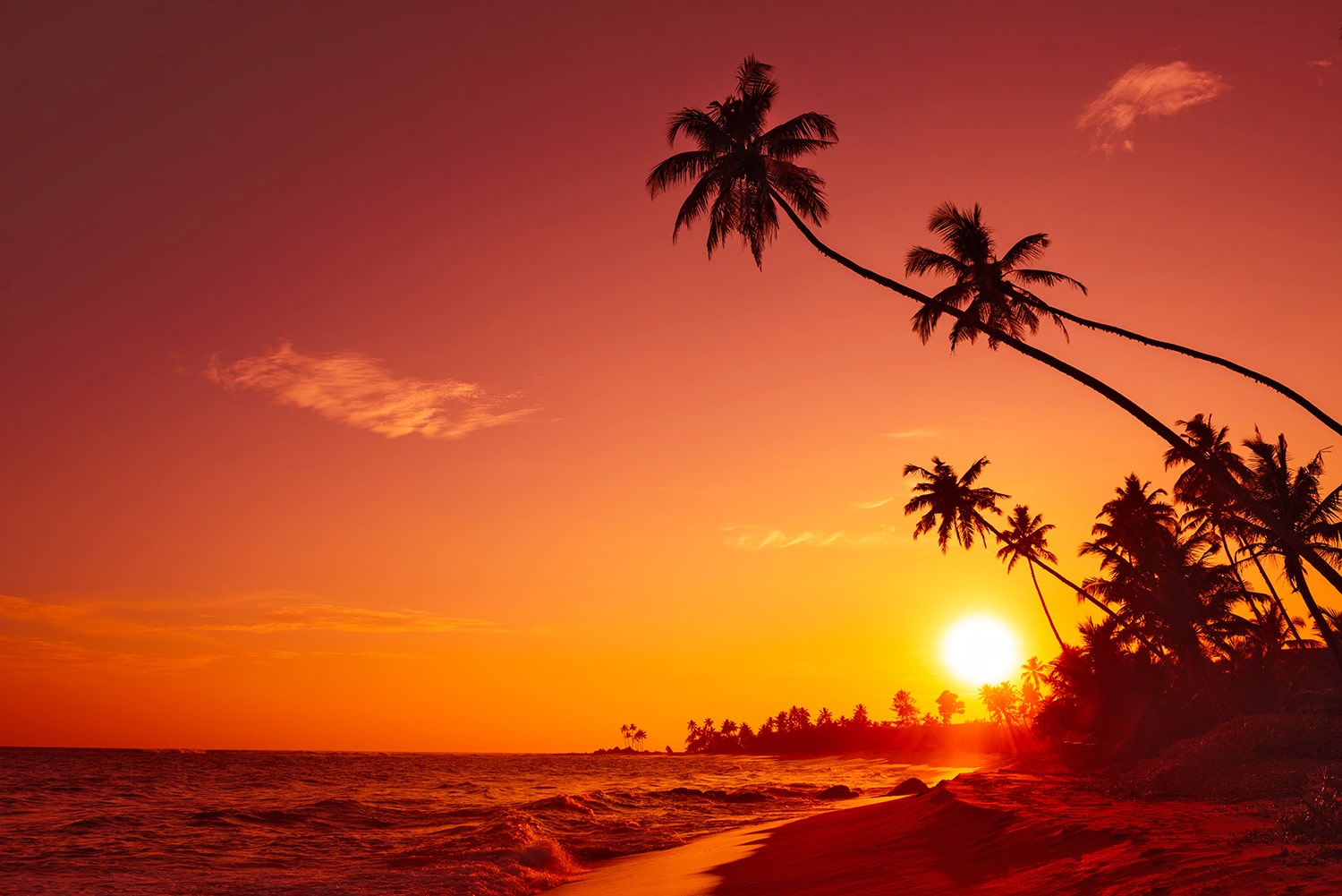 Sonnenuntergang tropischer Strand